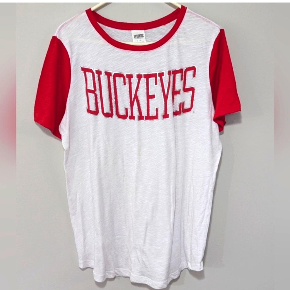 Victoria’s Secret PINK "OSU" T Shirt Women's Size Large Foil Collegiate